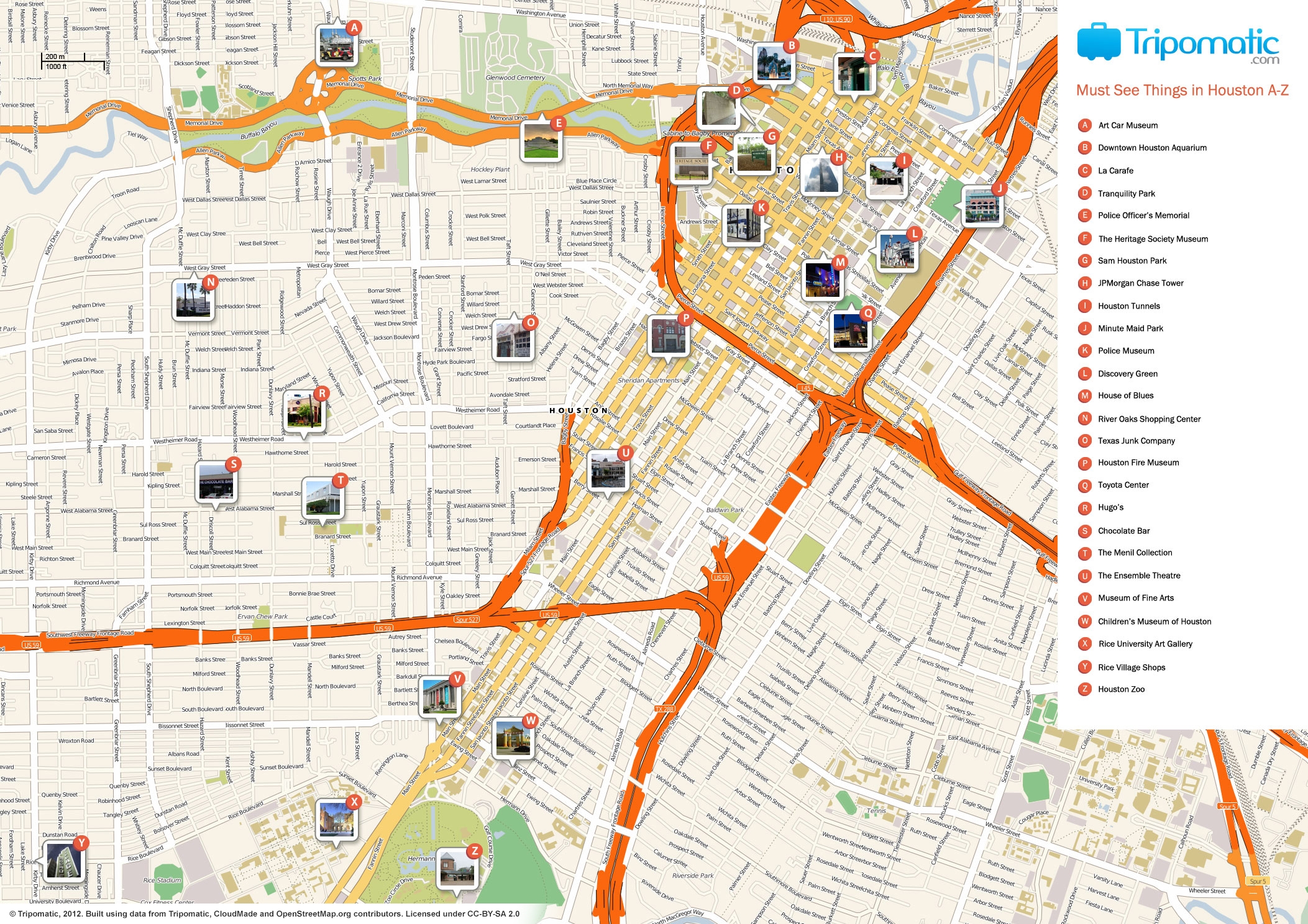 Printable Map Of Houston Texas