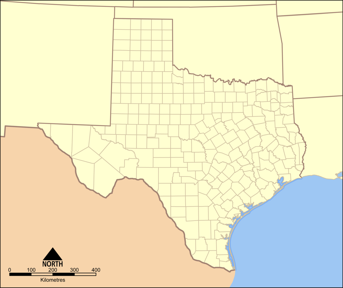 Texas County Map Printable