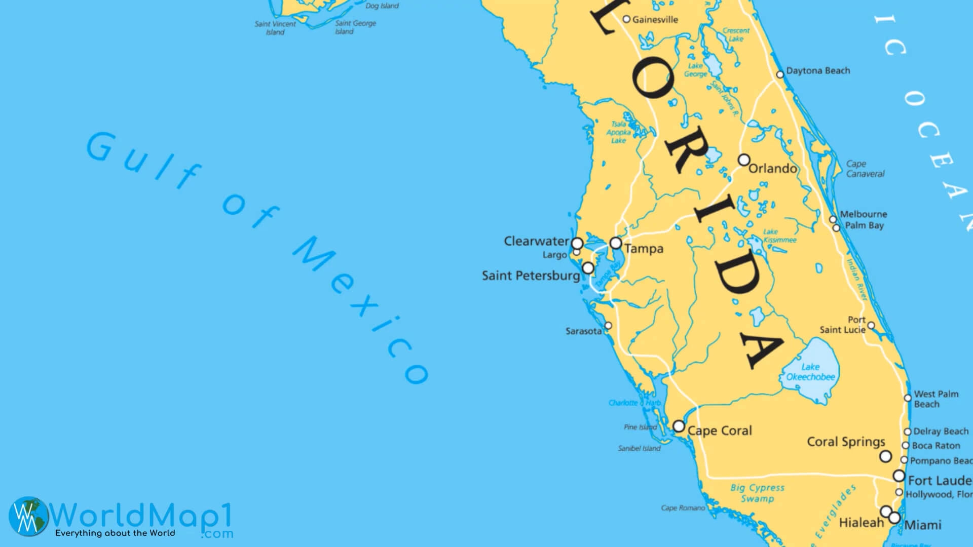 Free Printable Map Of Florida