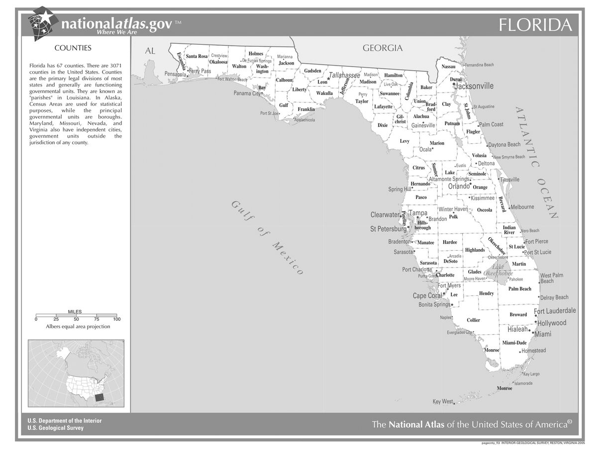 Florida Map Printable