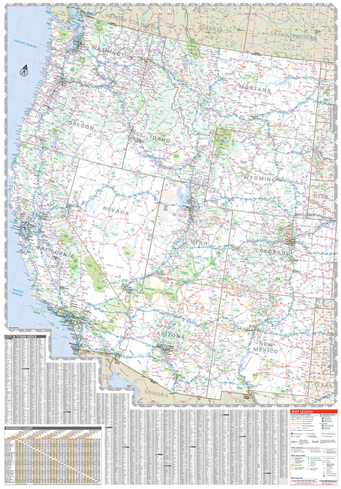 Printable Map Of Western Usa