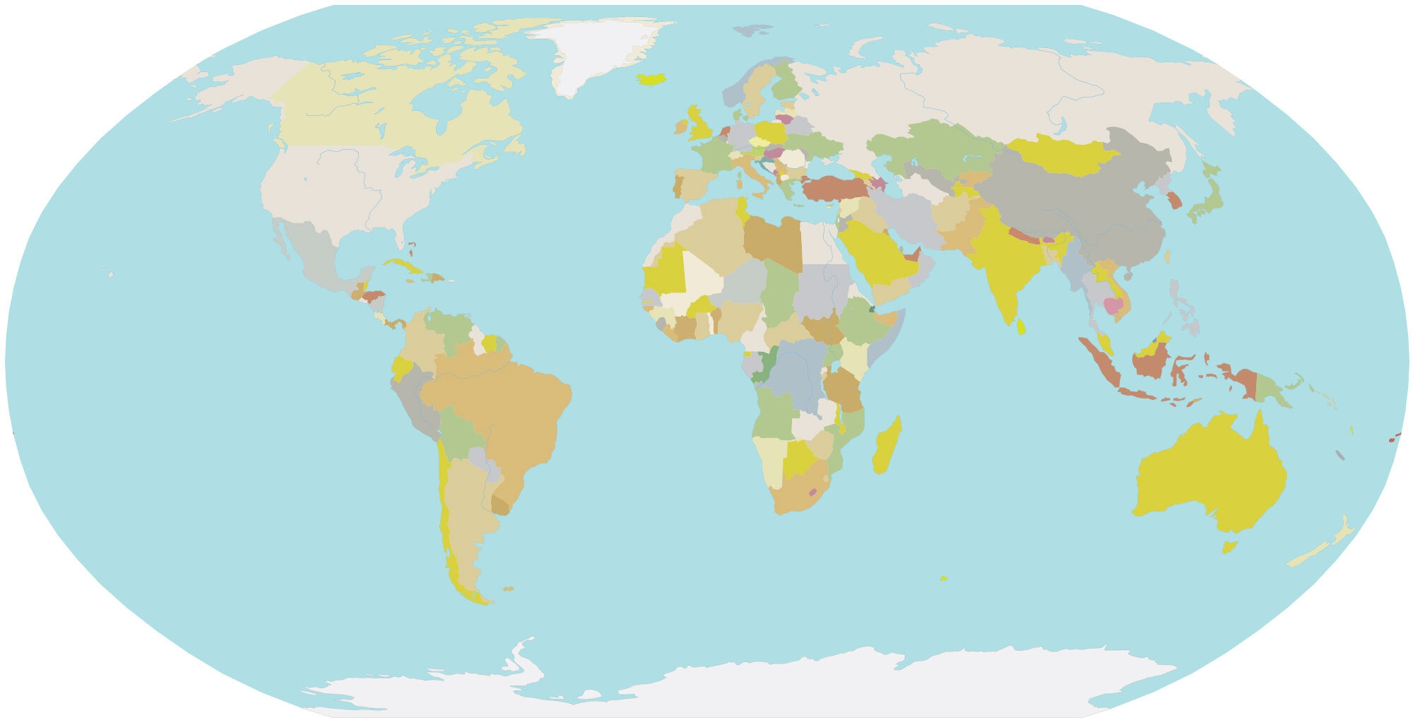 Free Printable Blank Political World Map