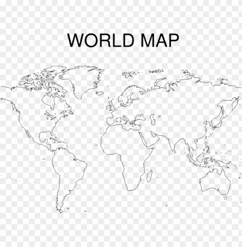 Printable World Map Black And White