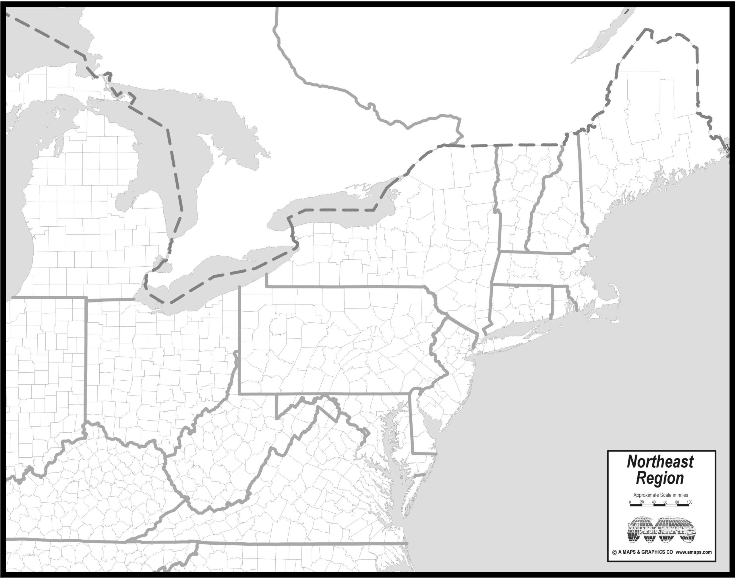 Printable Outline Map Of Usa