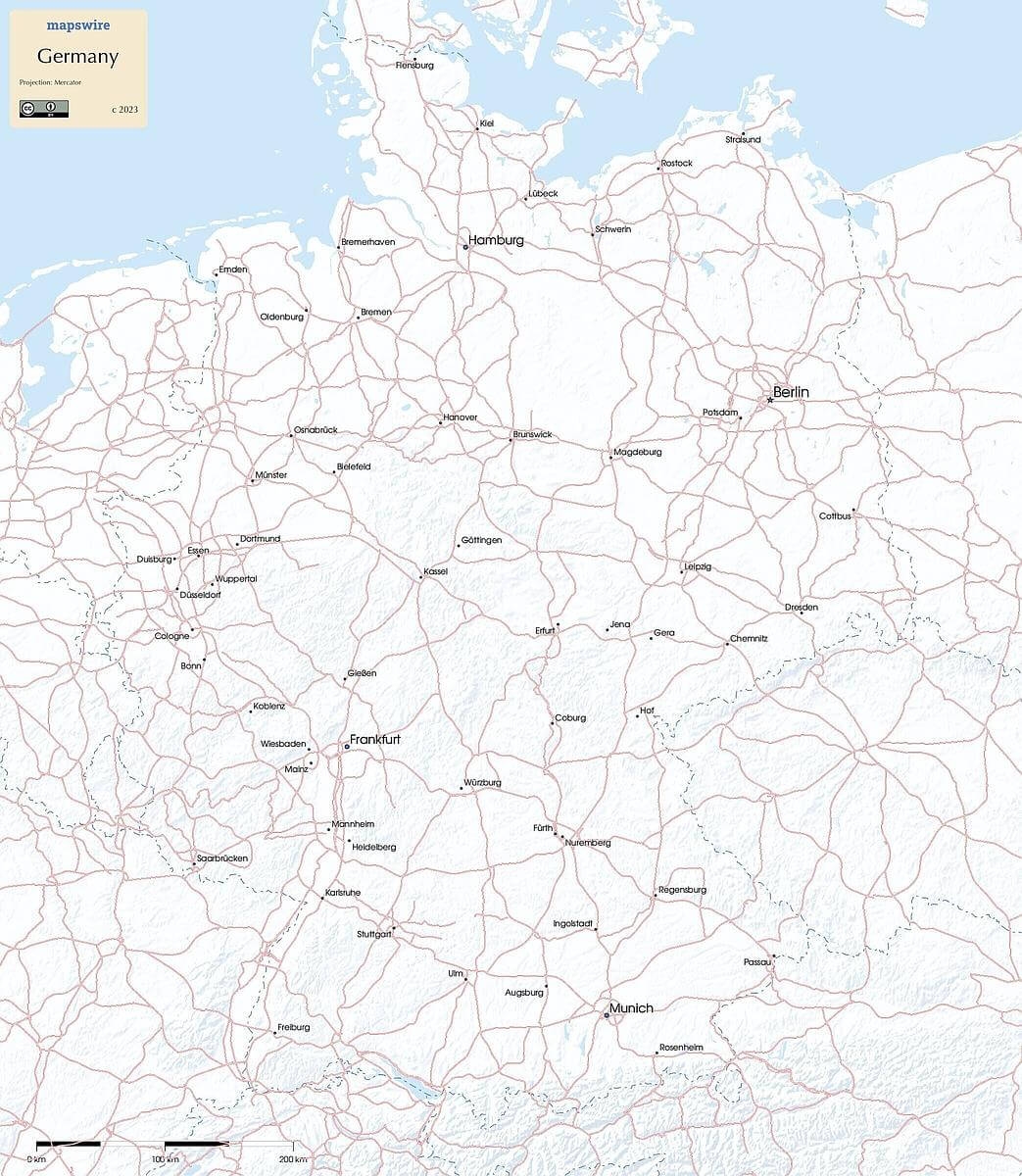 Free Maps Of Germany Mapswire