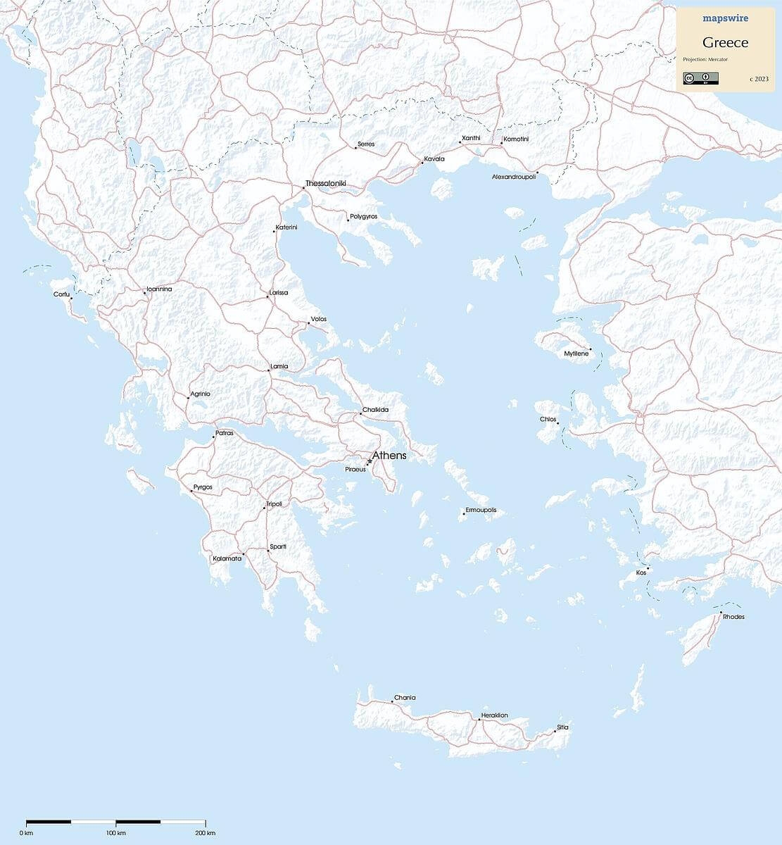 Map Of Greece Printable