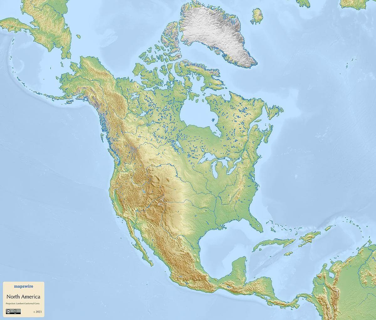 Map Of North America Blank Printable