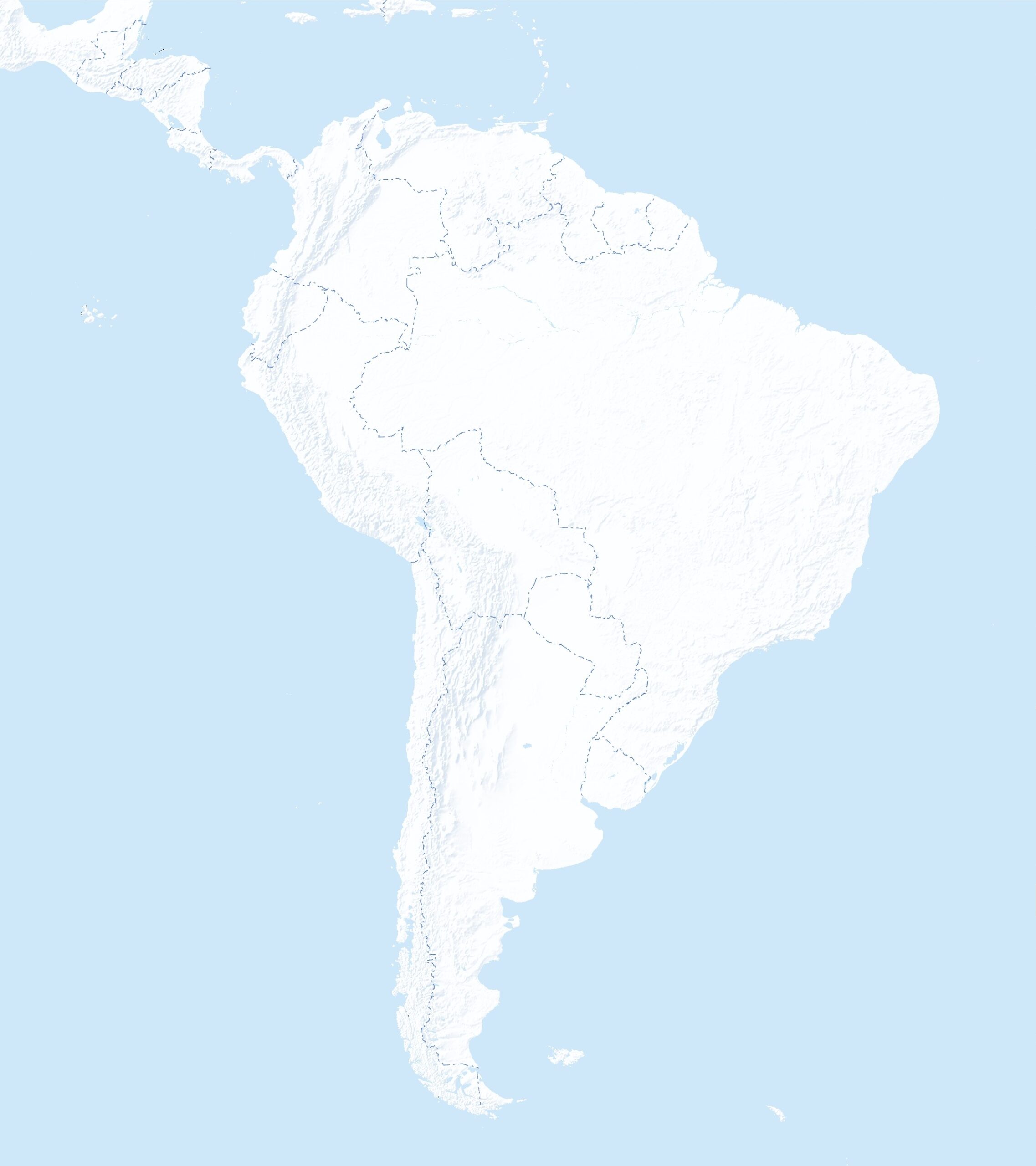 Map Of South America Blank Printable