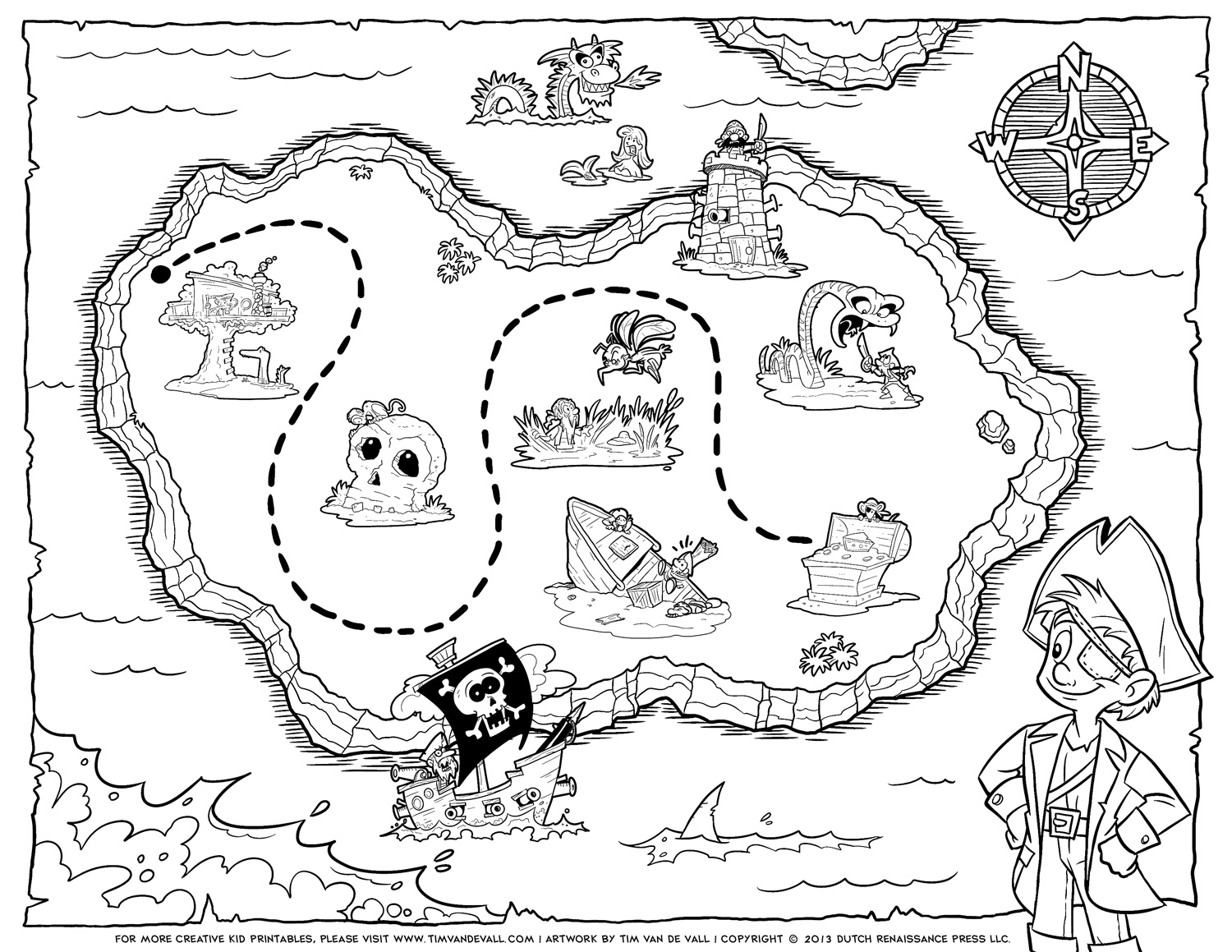 Printable Pirate Treasure Map