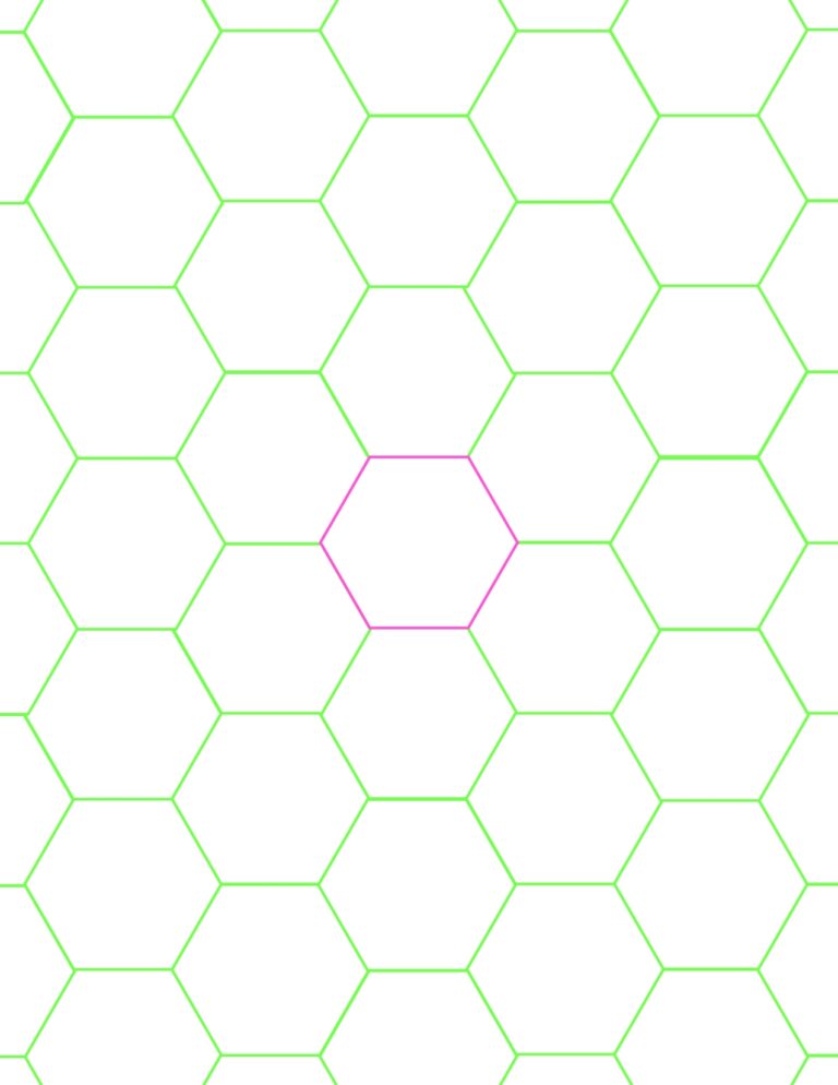 Free Printable 1 inch Hexagon Templates Grid Layout U0026 Graph Paper Printables Hub