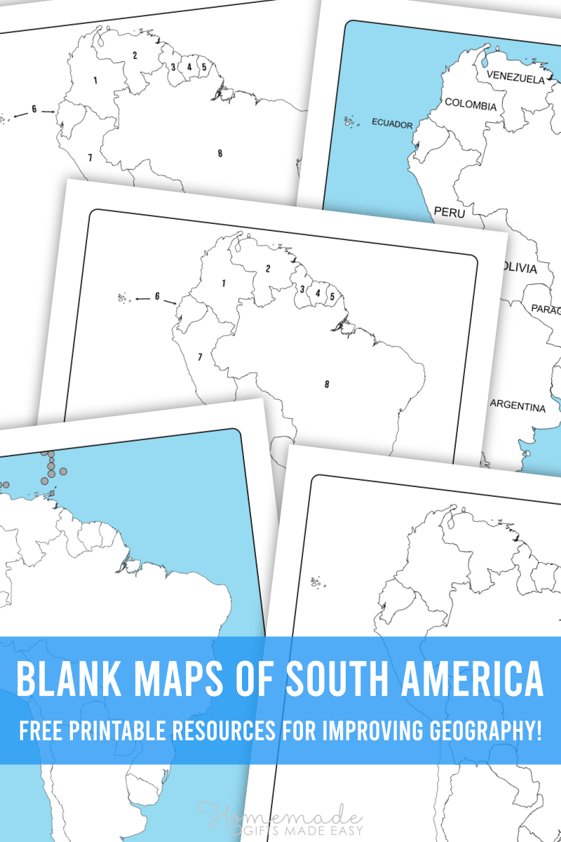 Printable South America Map Blank Free