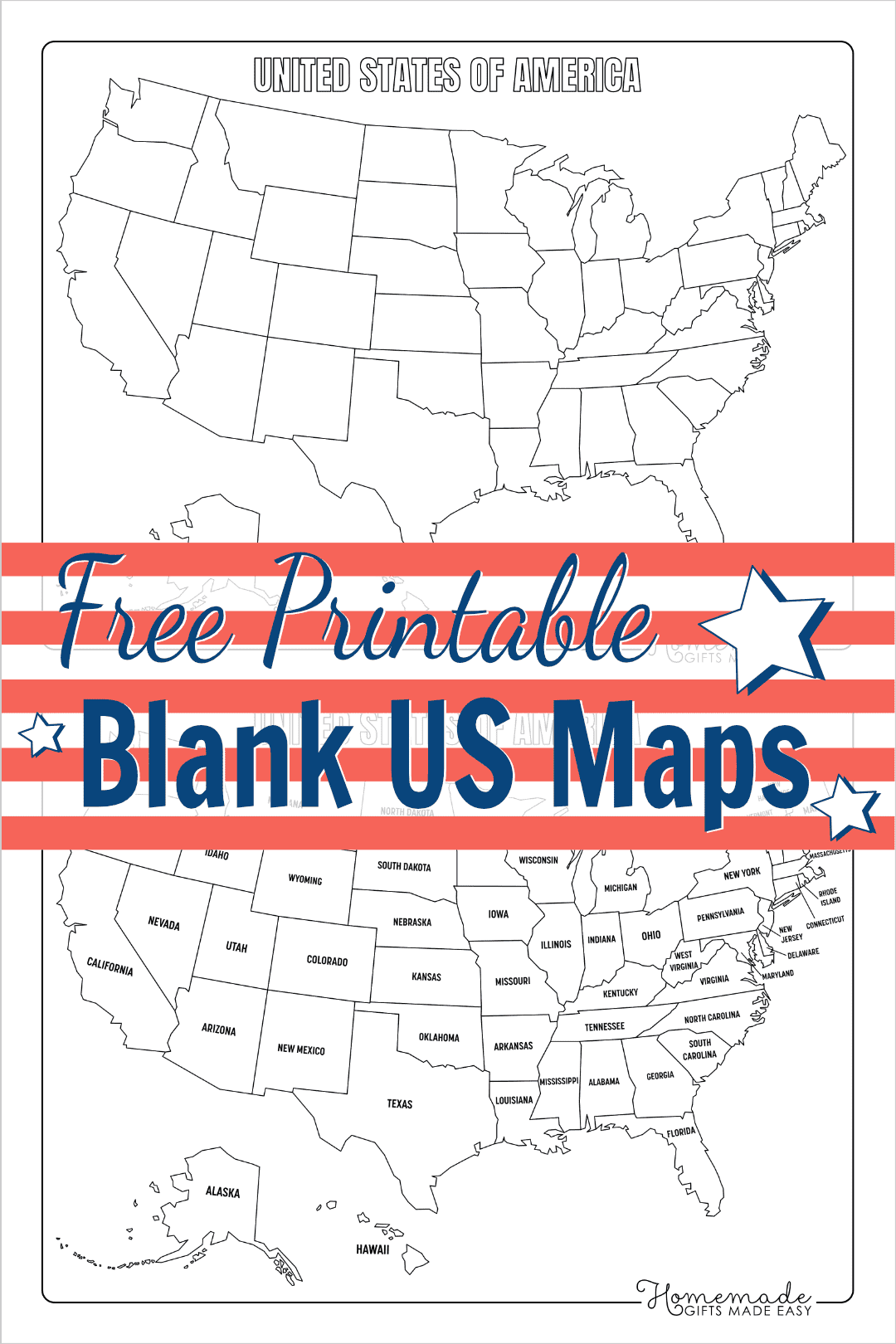 Map Usa Printable