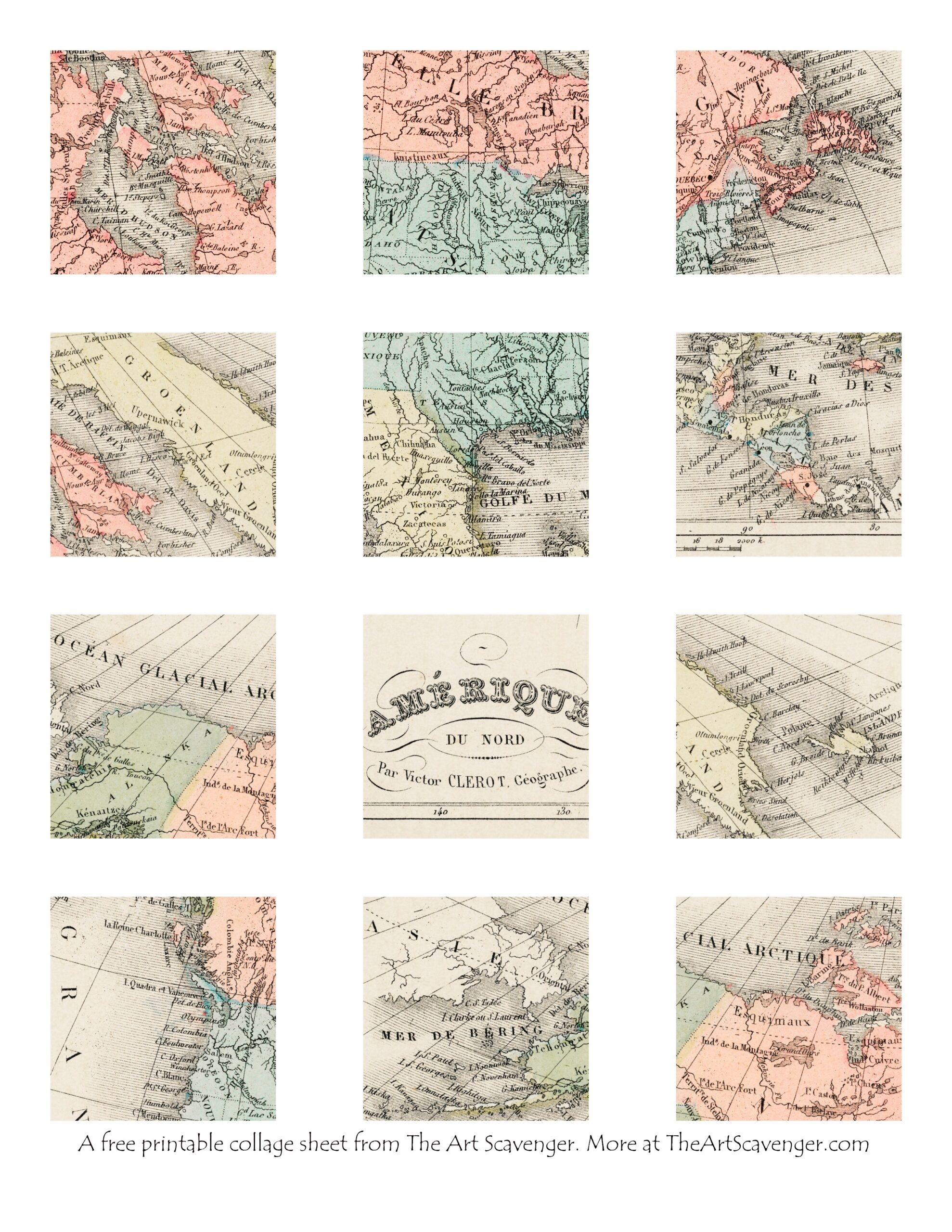 Vintage Maps Printable