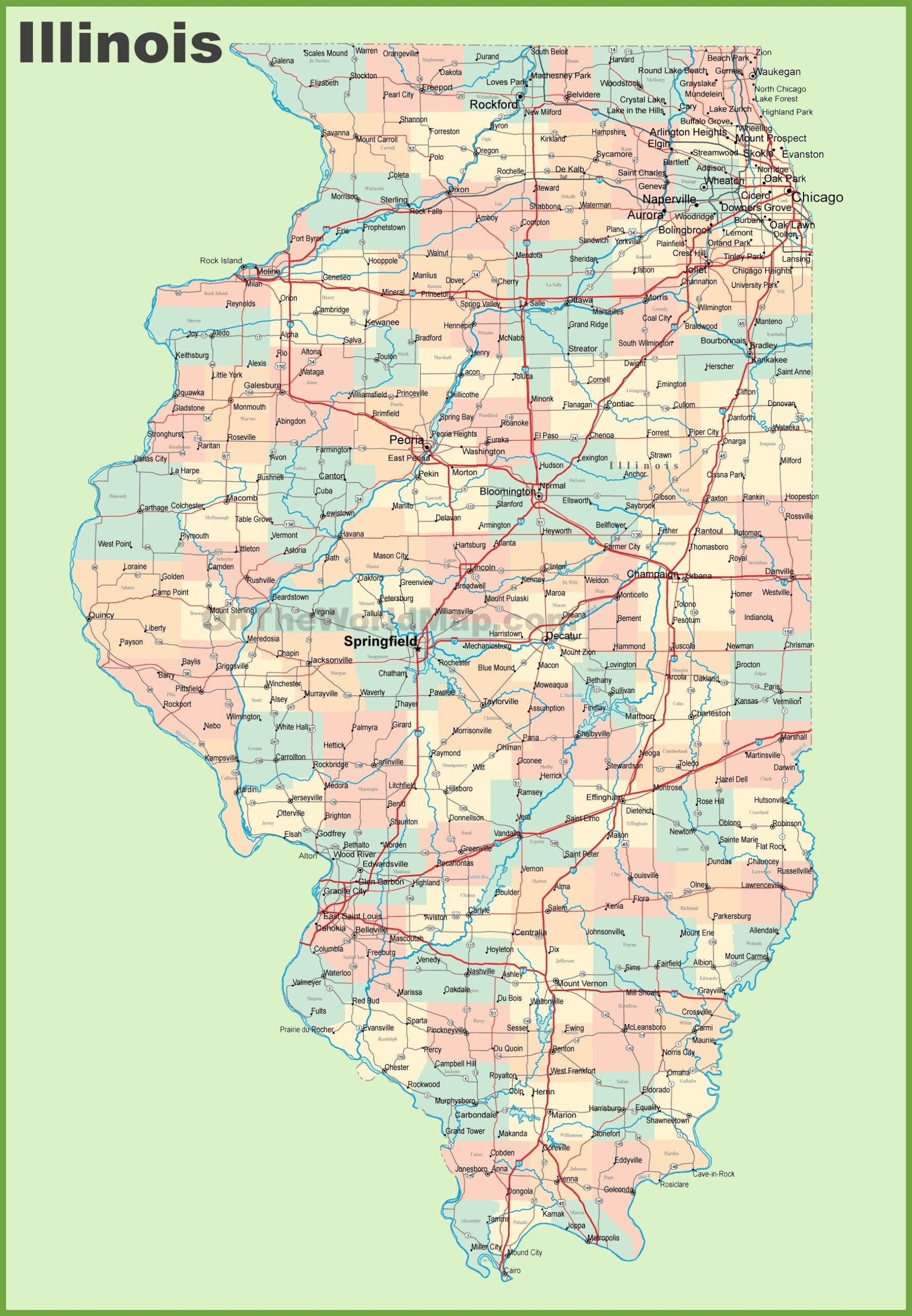Free Printable Map Illinois Download Free Printable Map Illinois Png Images Free Worksheets On Clipart Library