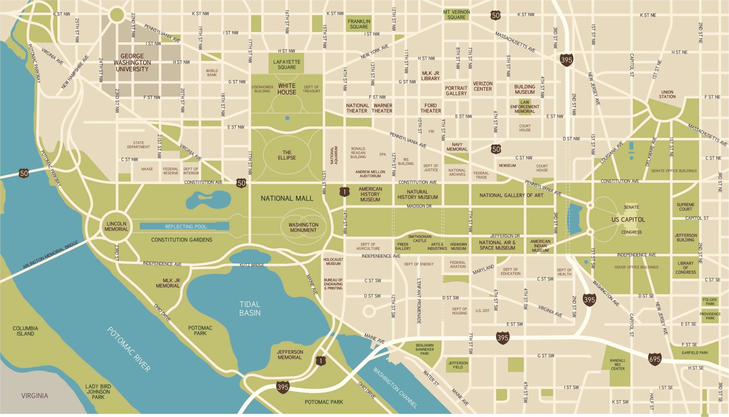 Printable National Mall Map
