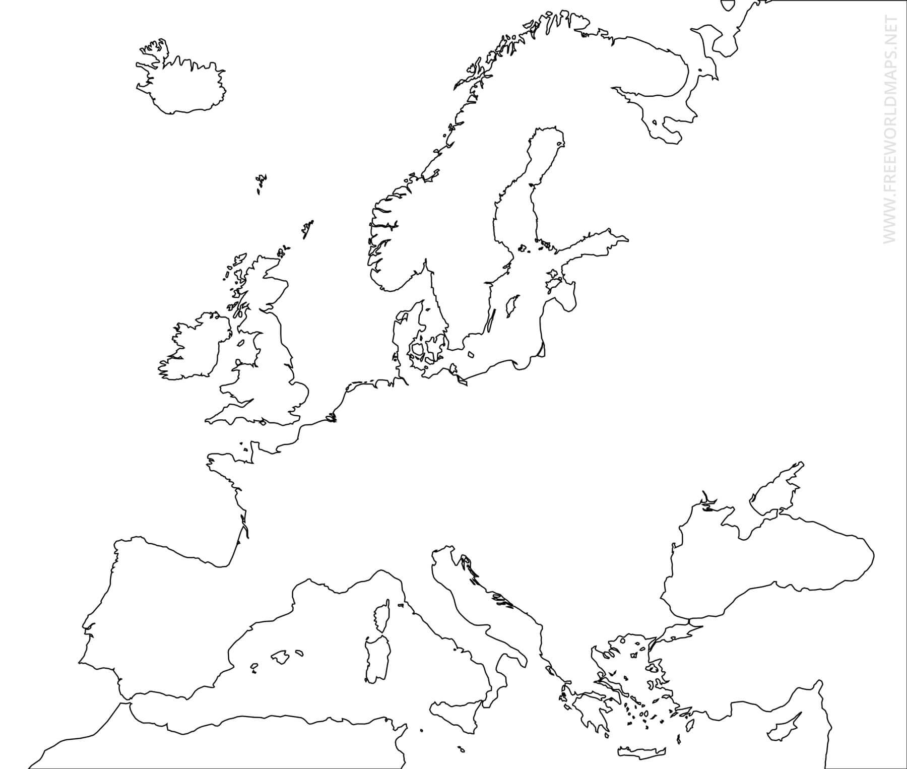 Free Printable Blank Map Lines