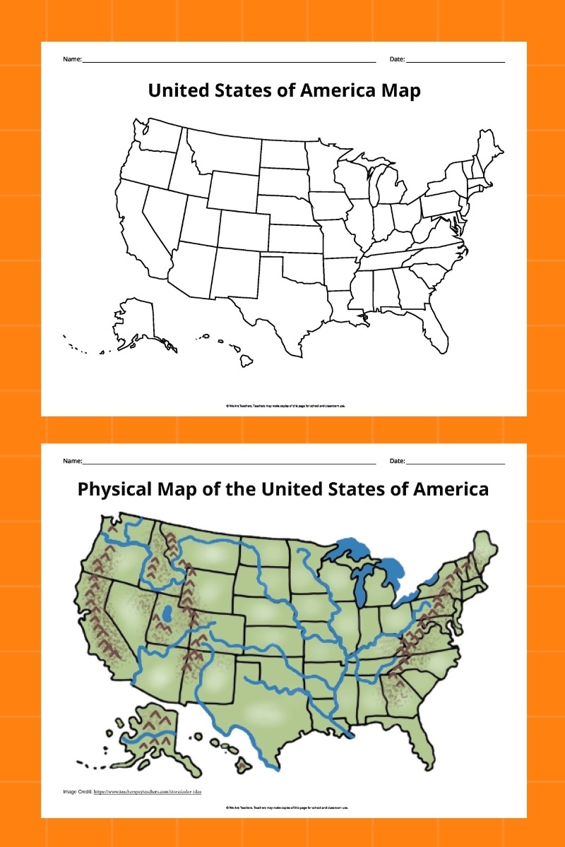 Free Printable Blank States Map Us
