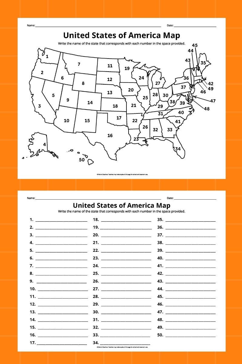 Free Printable Usa Map Blank