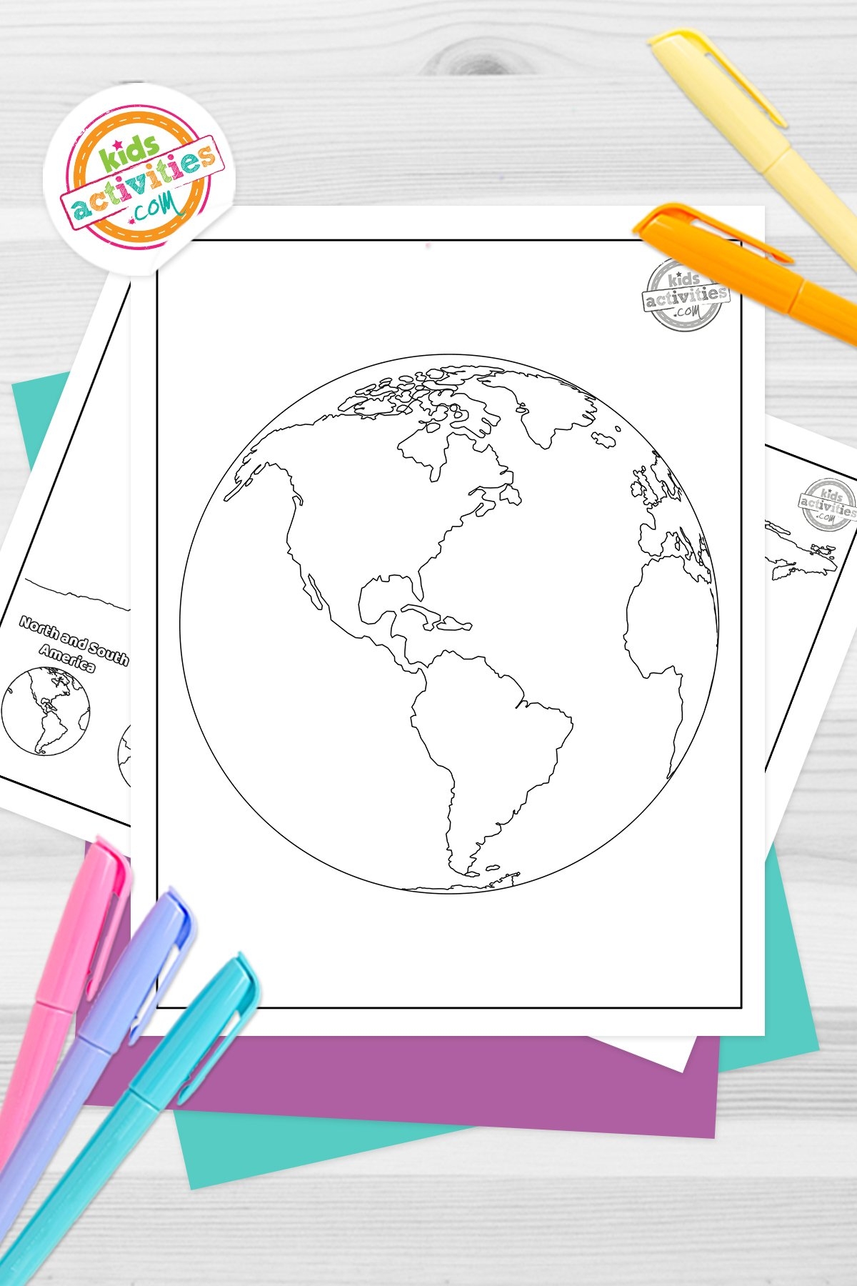 World Map Coloring Page Printable