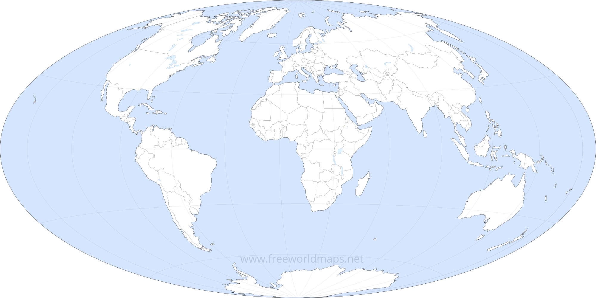 Free Printable Blank Physical World Map