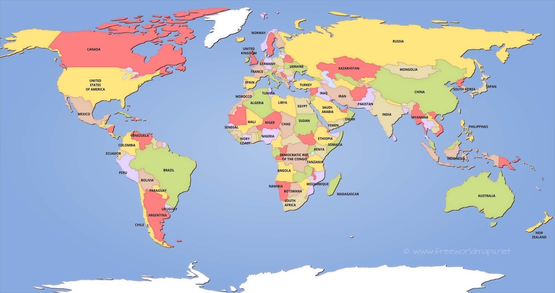 Free Printable World Maps Worksheets Library