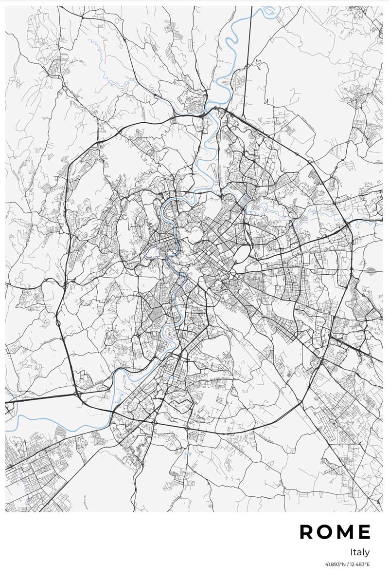 Printable Map Of Rome Italy