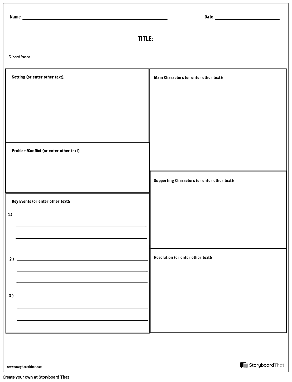 Free U0026 Printable Story Map Templates At StoryboardThat