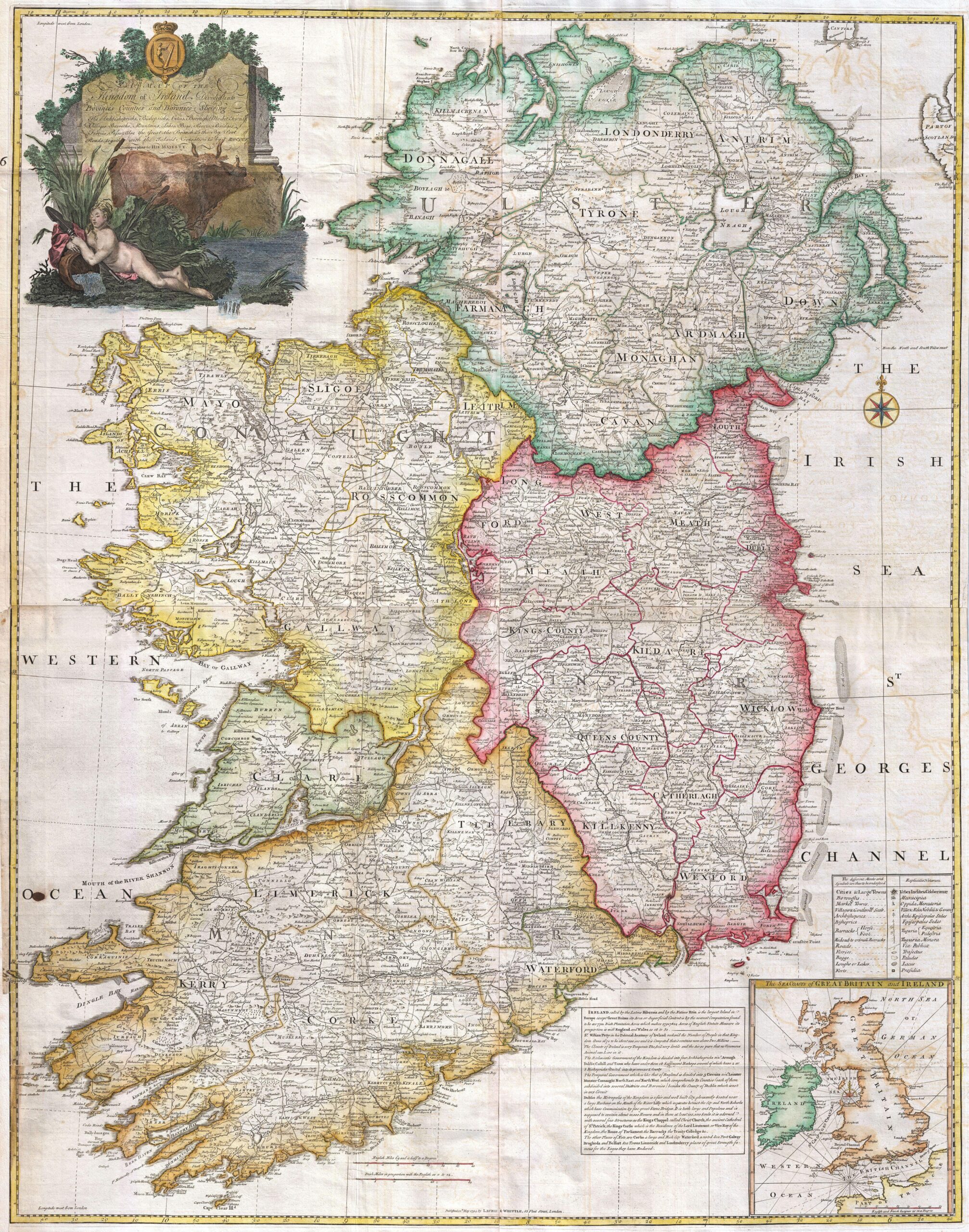 Free Vintage Maps Of Ireland To Print Picture Box Blue