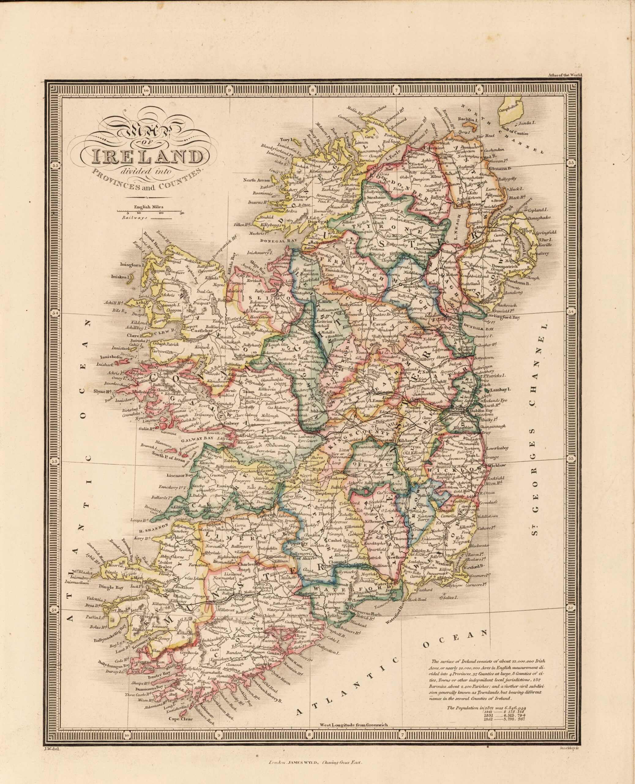 Printable Ireland Map 1900
