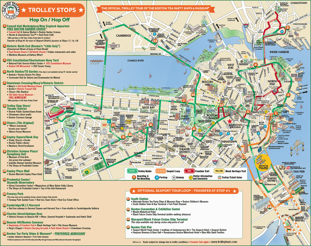 Printable Freedom Trail Map