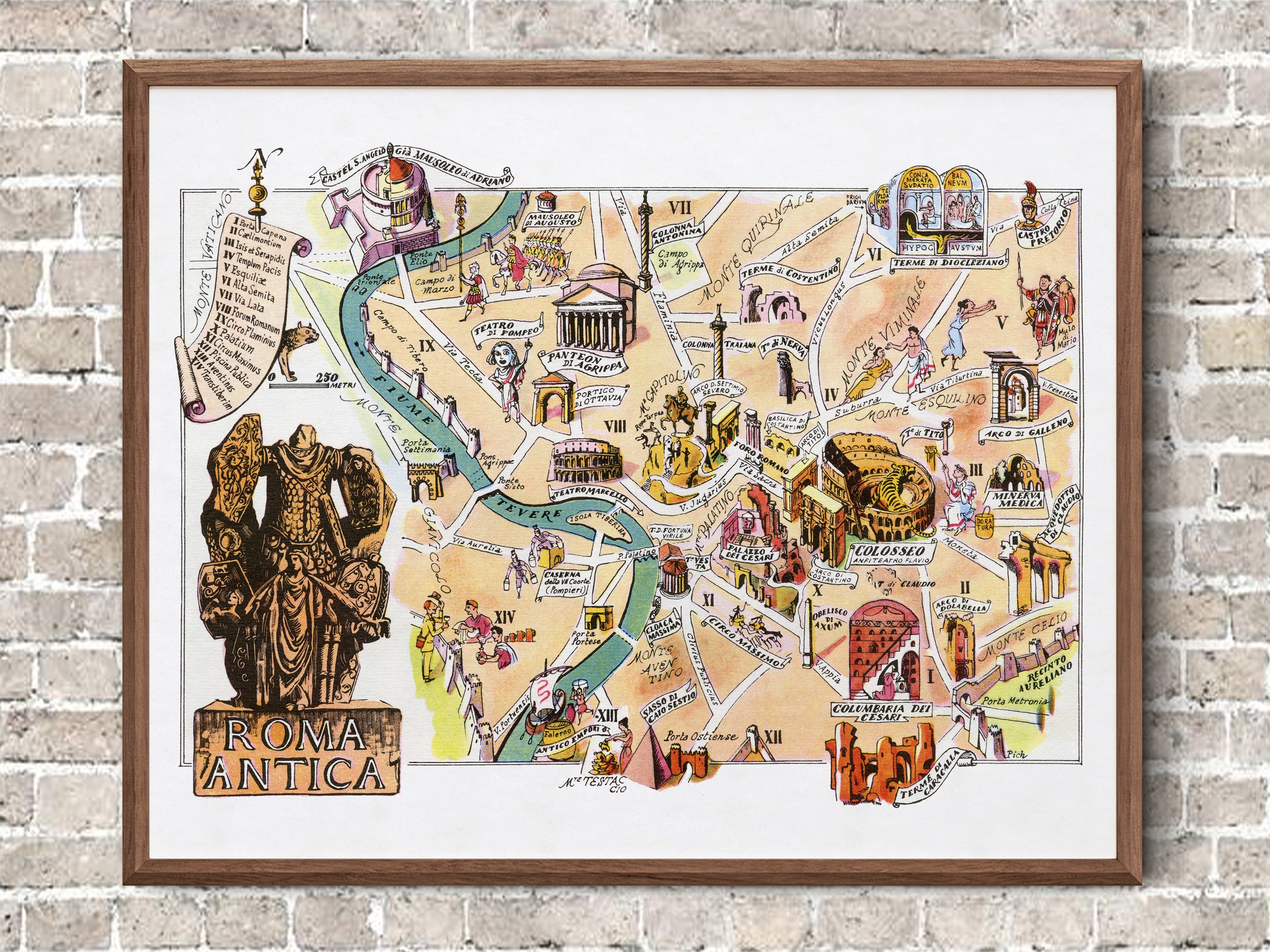 Fun Map Of Italy Ancient Rome Digital Download PRINTABLE Vintage Pictorial Old Illustration Italian Wall Art Gift Travel Adventure Map Etsy