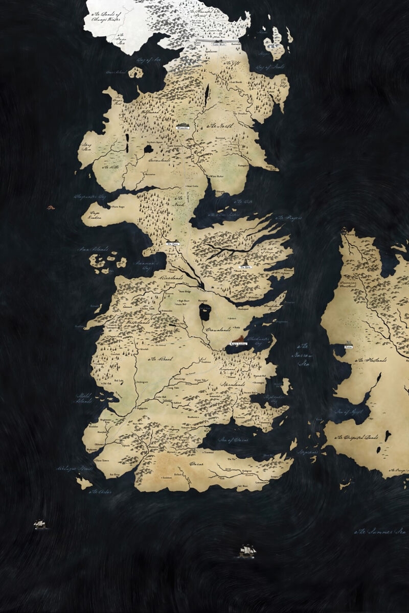 GAME OF THRONES MAP V2 WESTEROS GOT ORIGINAL ART PRINT PREMIUM 