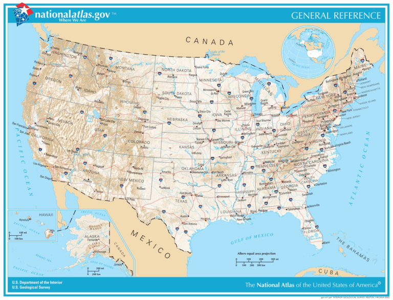 General Reference Printable Map U S Geological Survey