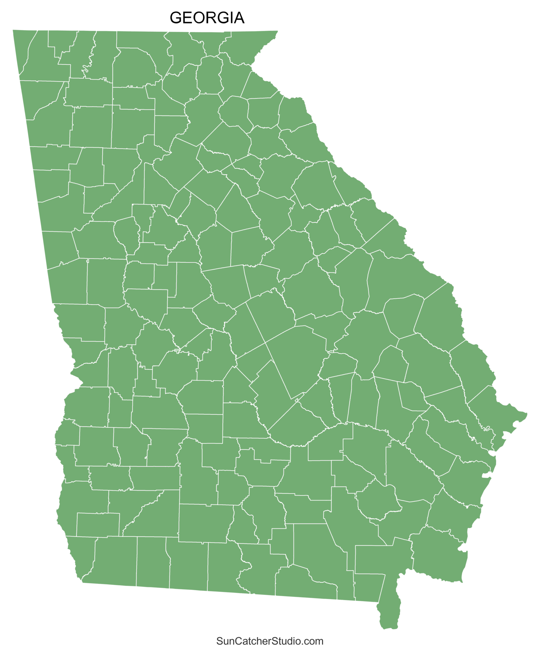 Georgia County Map Printable State Map With County Lines Free Printables Monograms Design Tools Patterns U0026 DIY Projects