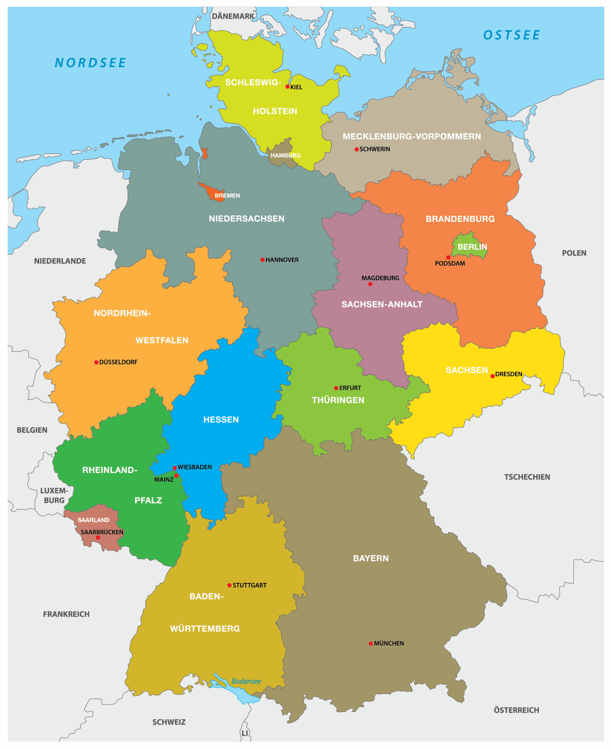 Printable Map Of Germany