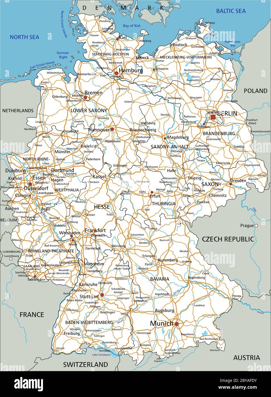 Germany Road Map Hi res Stock Photography And Images Alamy Worksheets Library