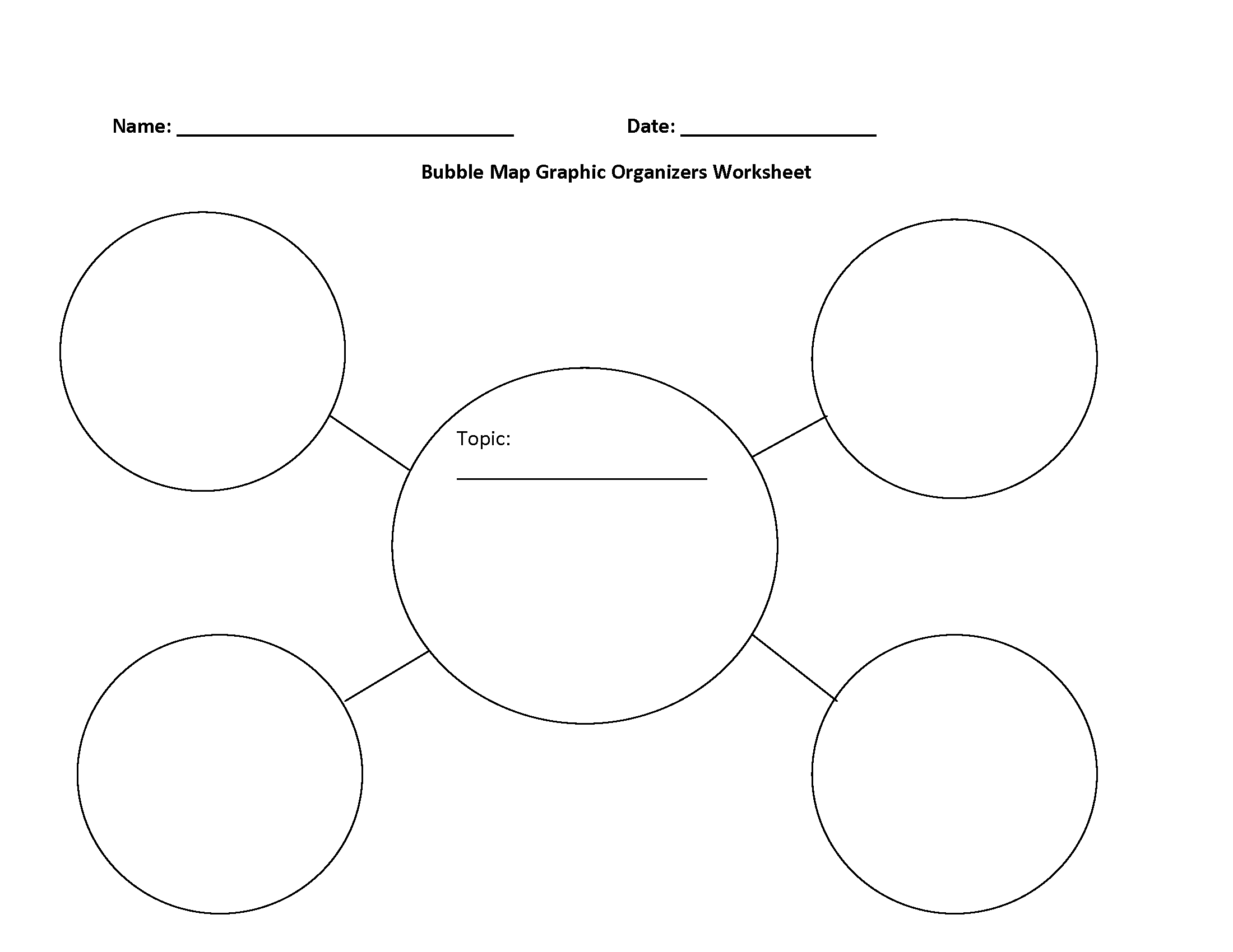 Free Printable Bubble Map Template