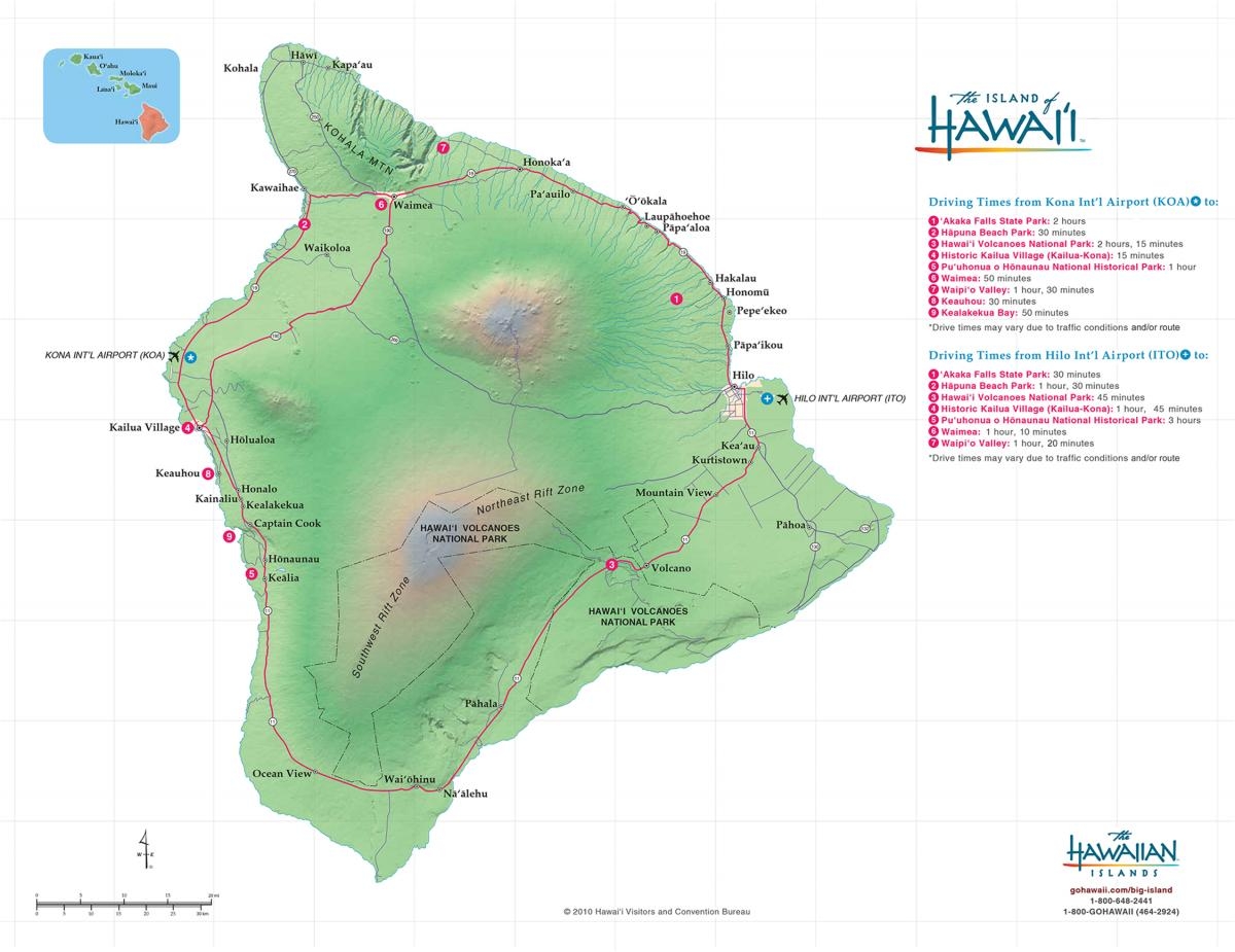 Printable Map Of Hawaii Big Island