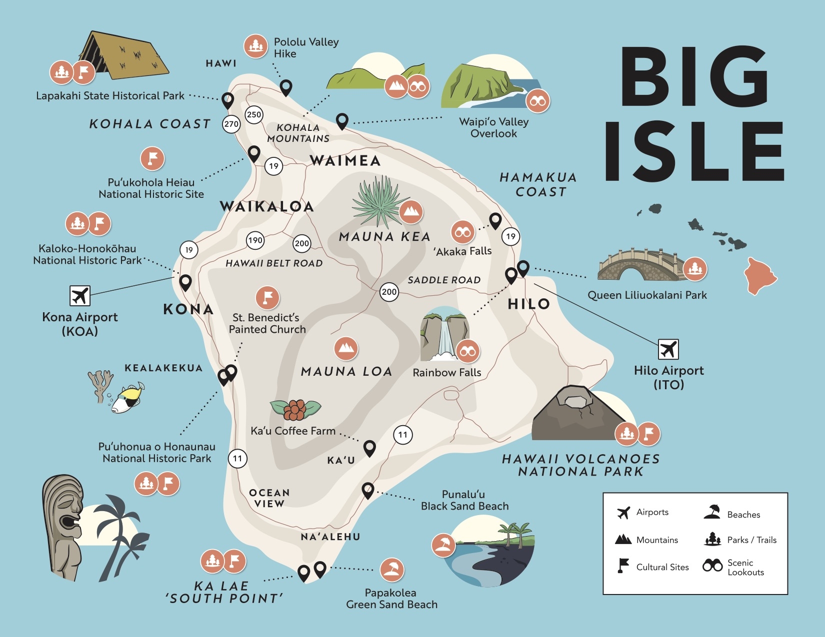 Printable Map Of Hawaiian Islands