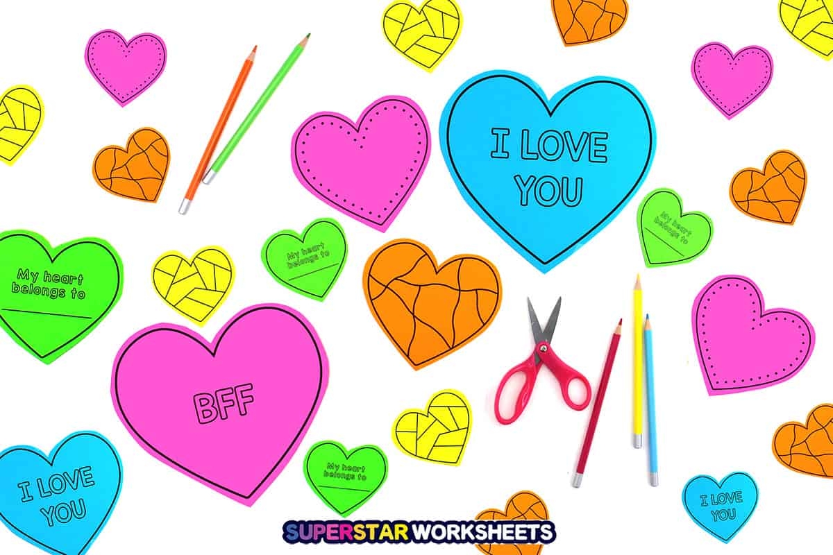 Heart Template Superstar Worksheets