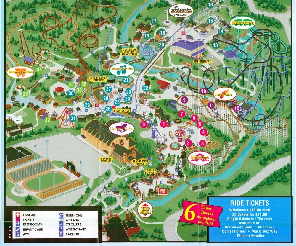 Hershey Park Map