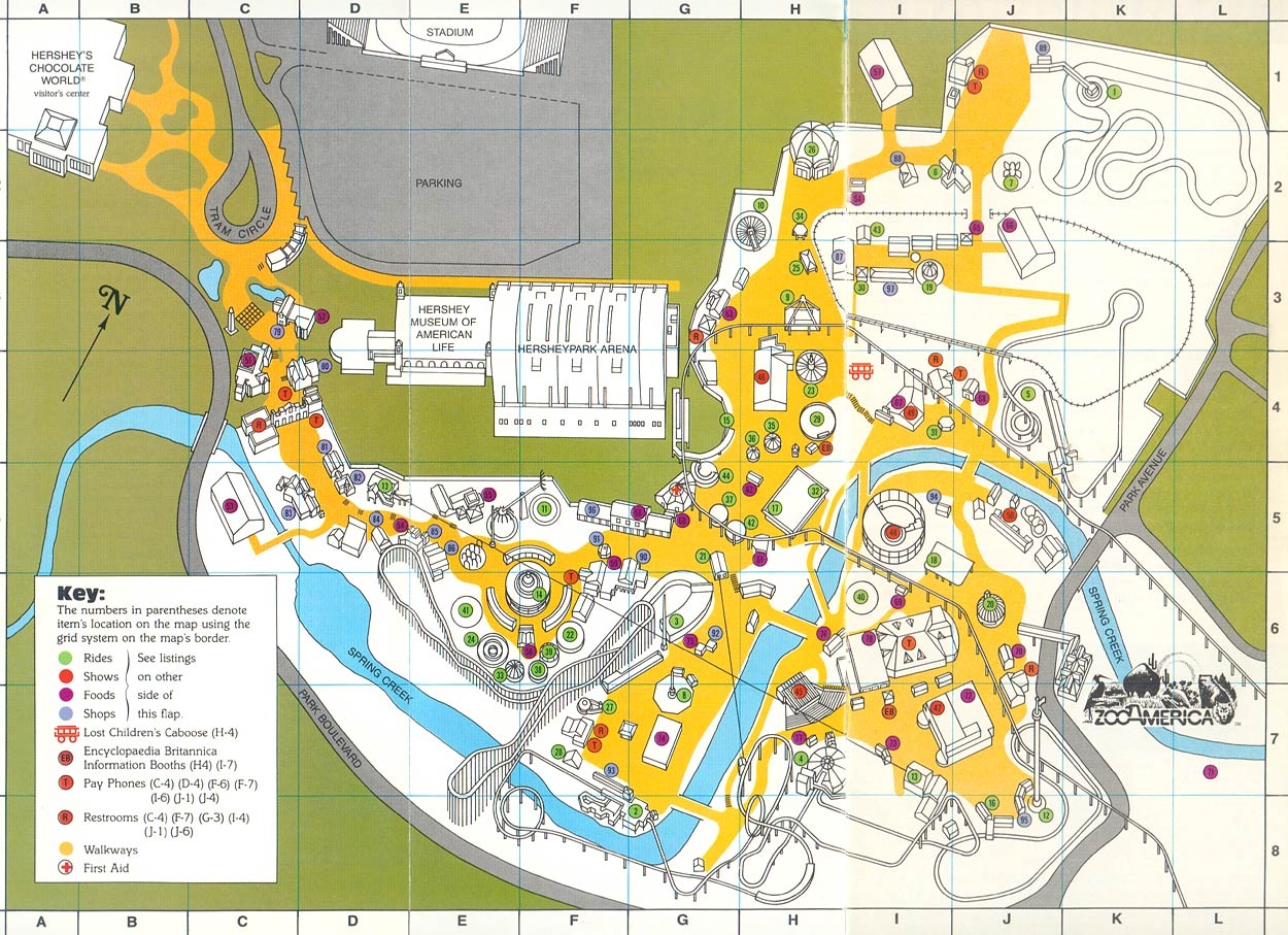 Hersheypark Summer Maps 1983 2019 The Amusement Parkives