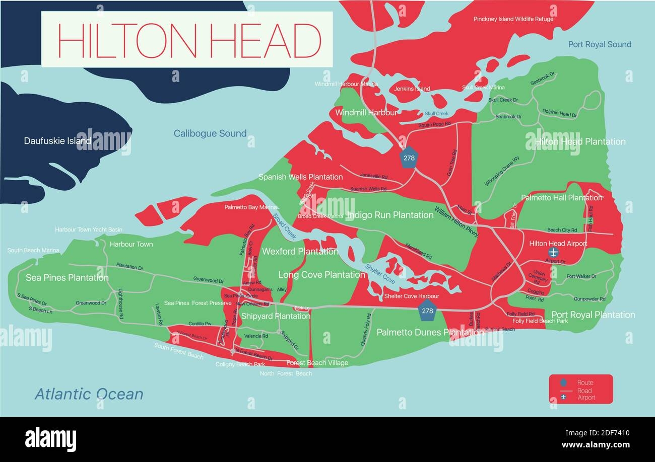 Printable Map Of Hilton Head Island
