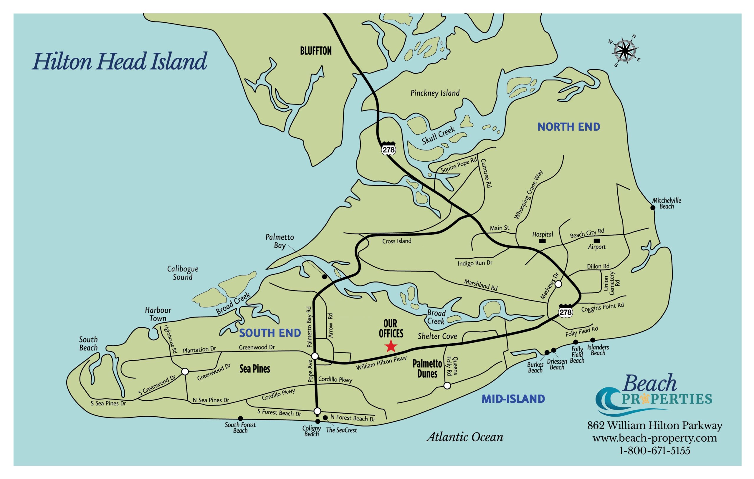 Hilton Head Maps And Directions Beach Properties