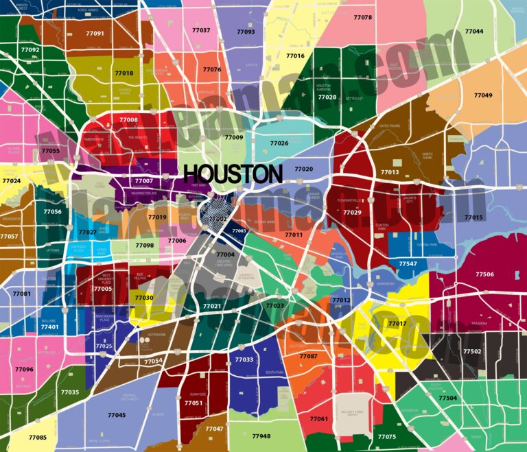 Houston Zip Code Map Free Zip Code Map Houston Zip Code Map Worksheets Library