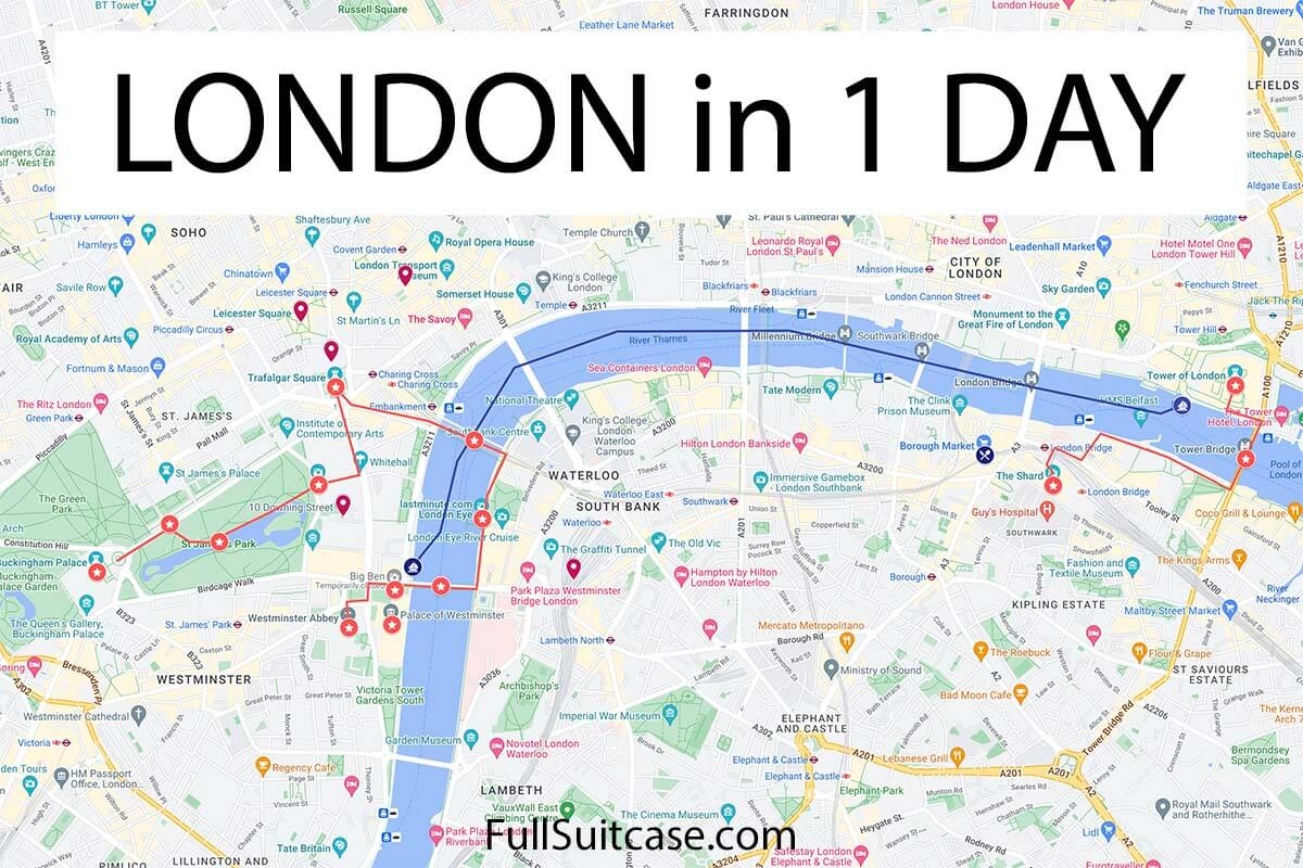 Map Of London With Attractions Printable