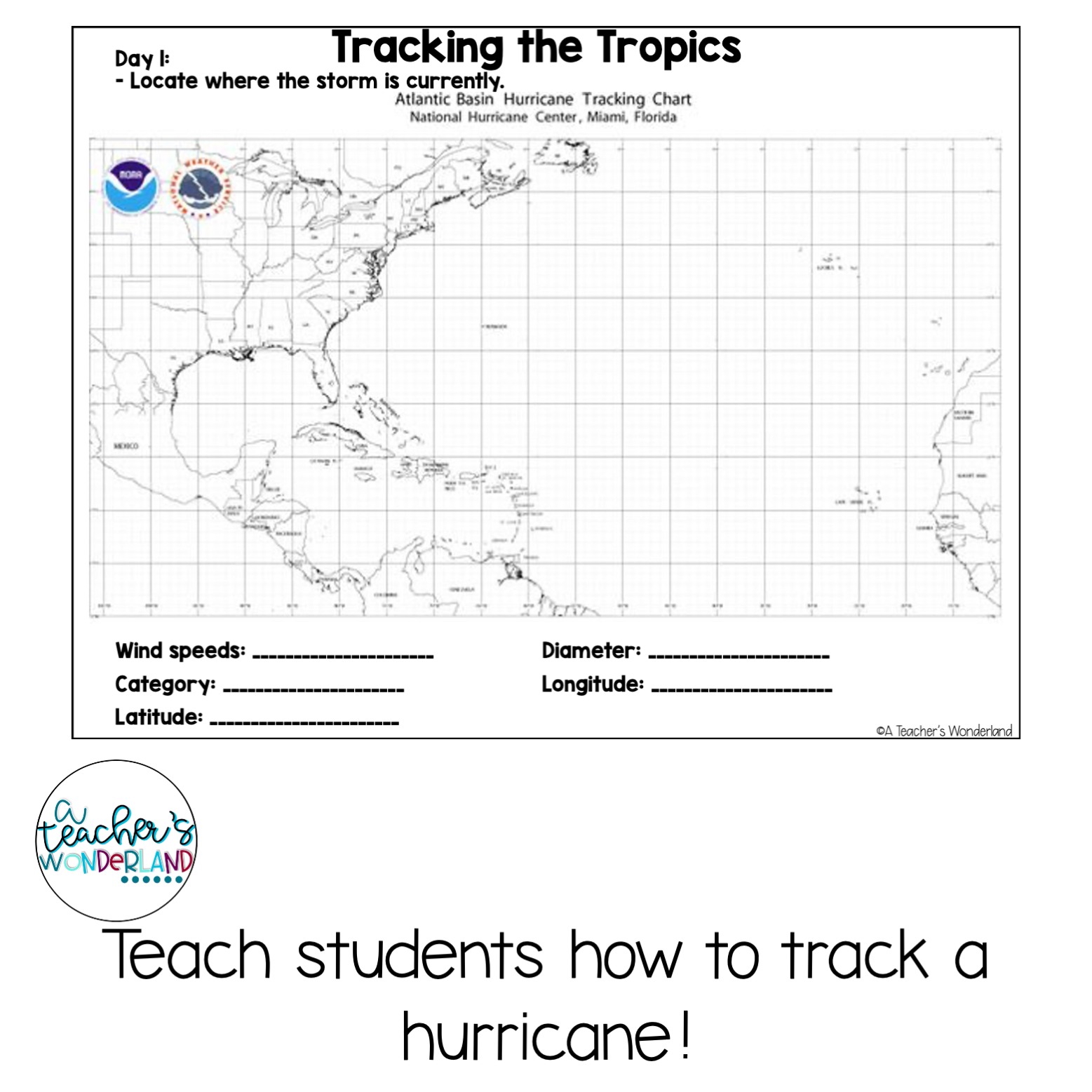 Hurricane Tracking Map Printable