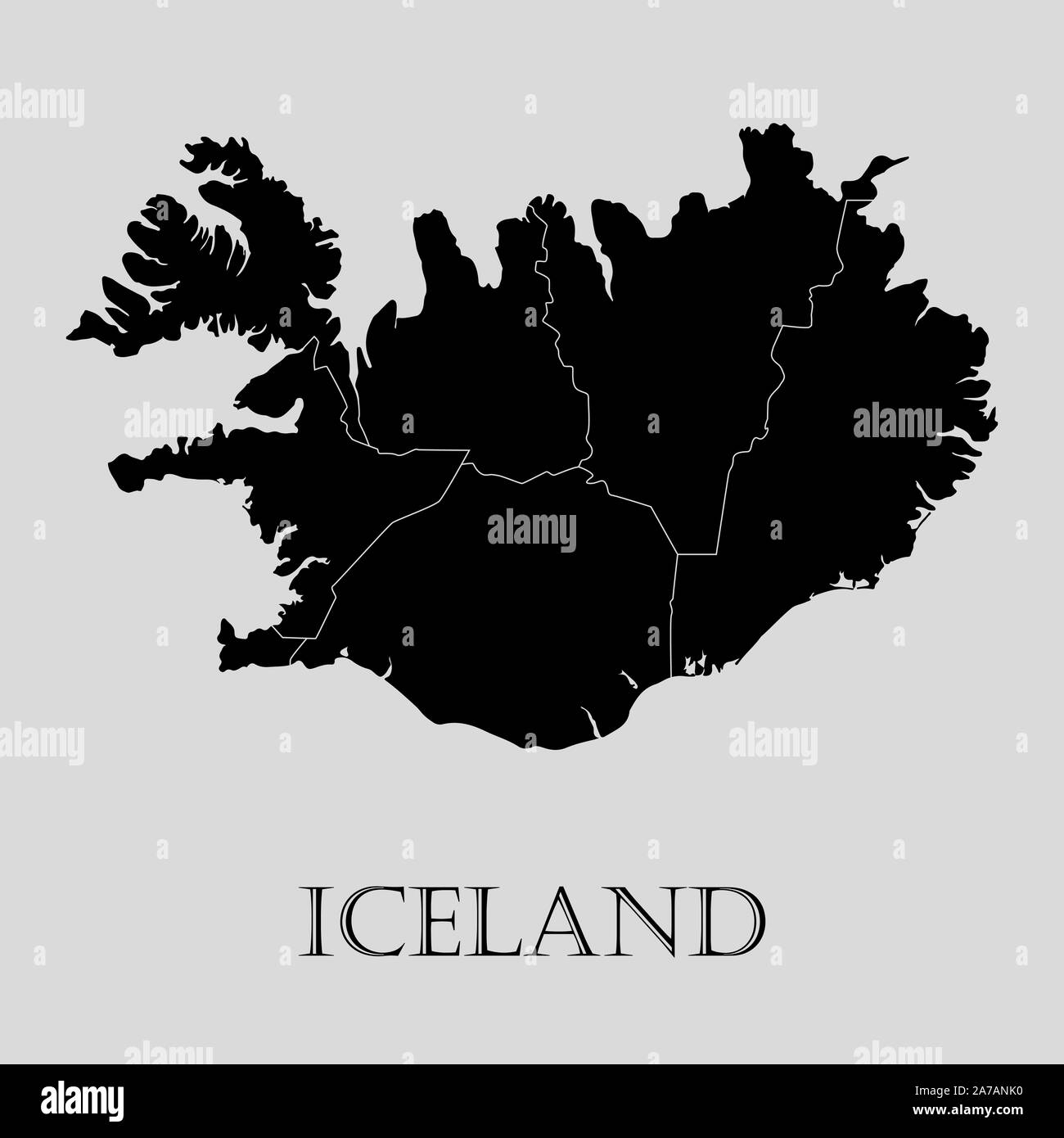 Iceland Map Vector Hi res Stock Photography And Images Alamy