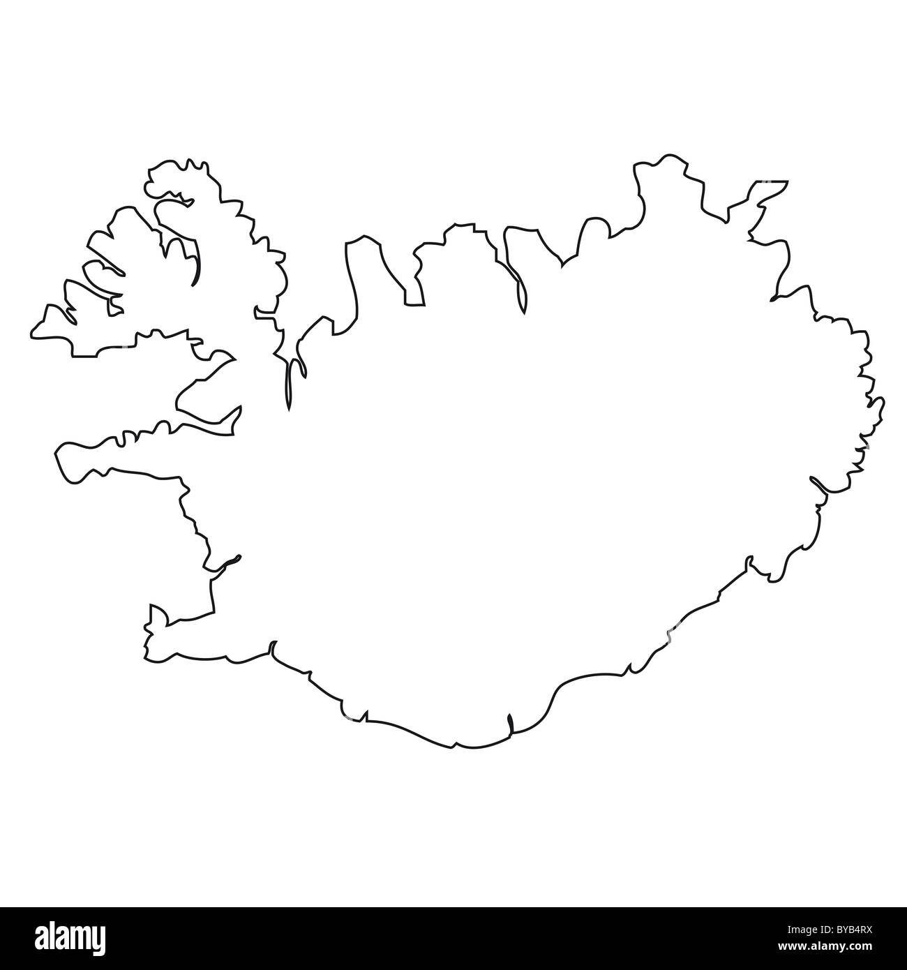 Iceland Outline Map Cut Out Stock Images U0026 Pictures Alamy
