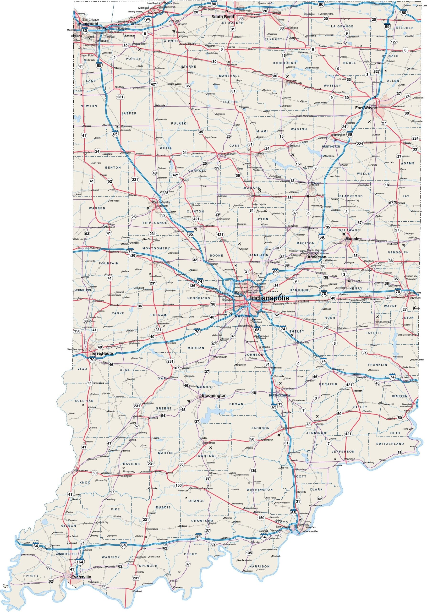 Indiana Joinable Map Digital Vector Creative Force